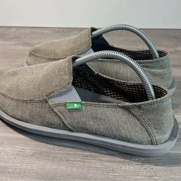 Sanuk Vagabond Men's Gray Loafers size 9 EUC - Picture 3 of 11